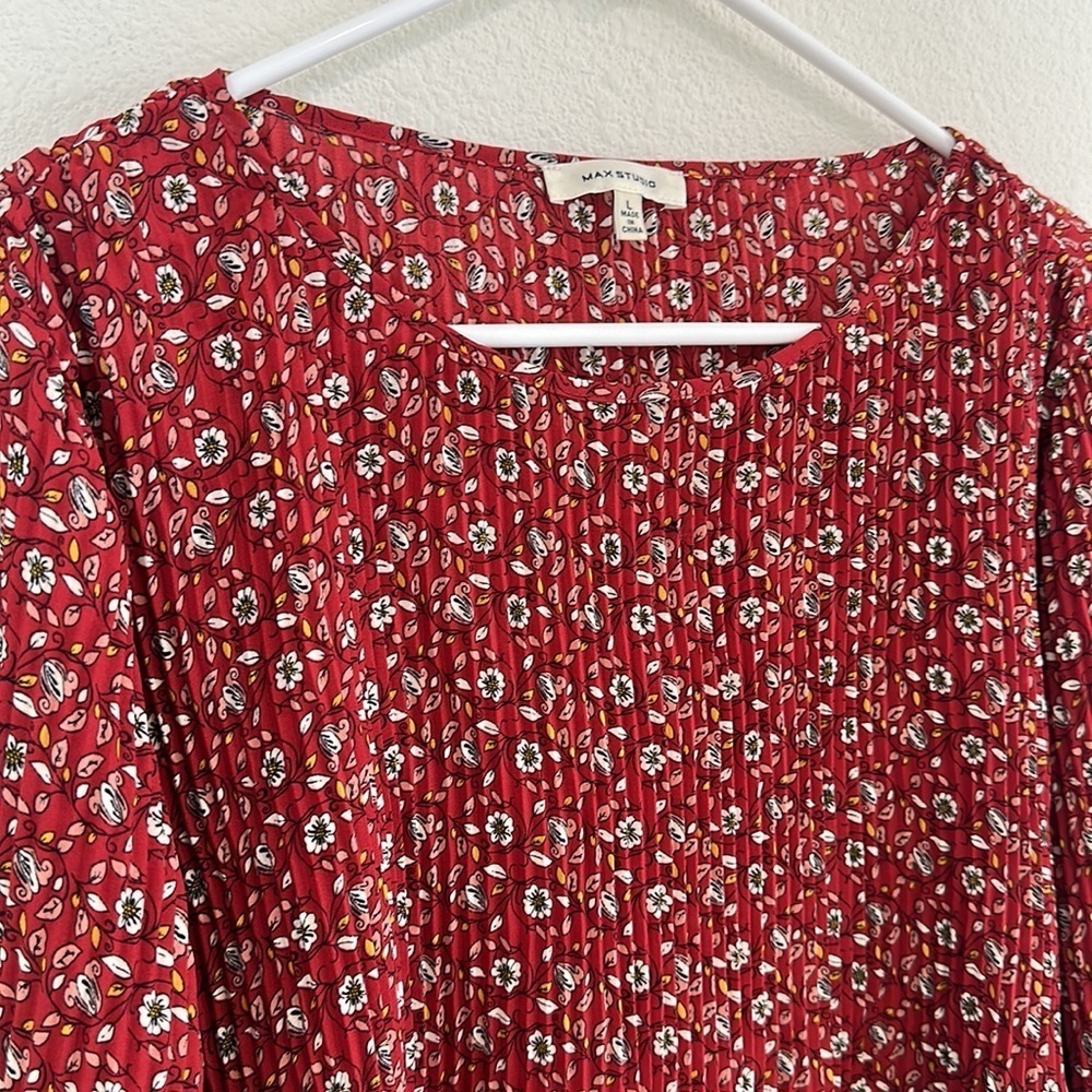 Max Studio Boho Pleated Blouse - image 6